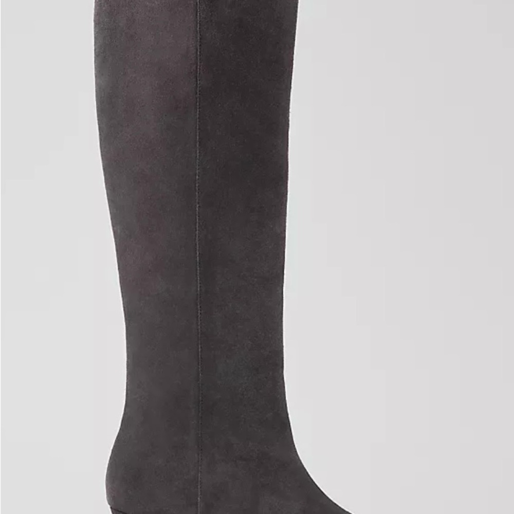 Ann Taylor Elegant Gray Women's Kitten Heel Boots
